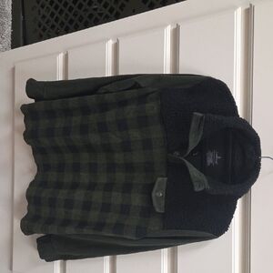 Men's Green and Black Checkered Jacket